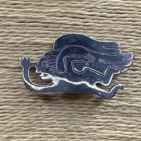 Preciv 925 sterling angel brooch pin - Picture 2 of 6